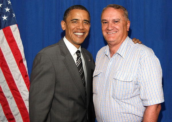 Charles with President Obama