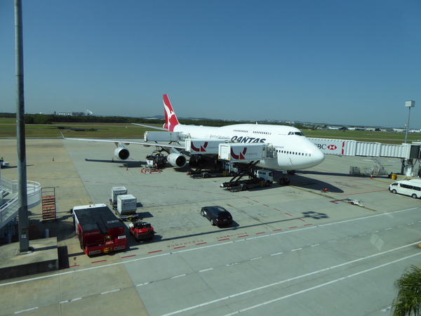 747 being loaded for flight