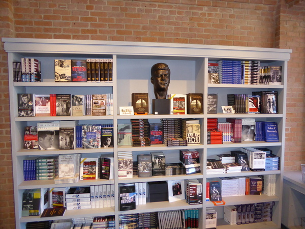Bookcase of Kennedy books