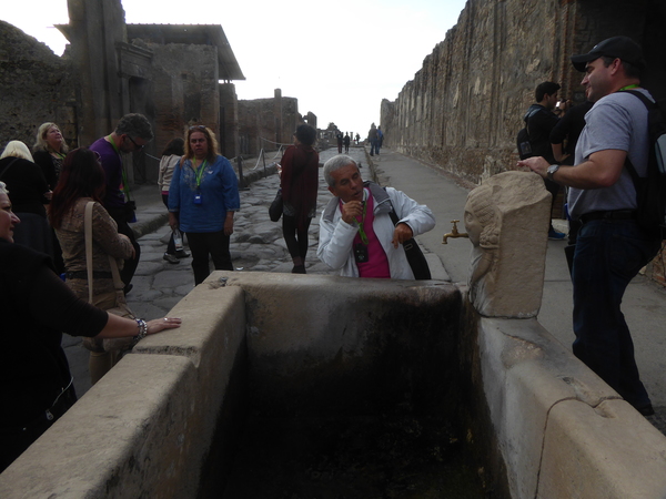 A water fountain In Pompeii