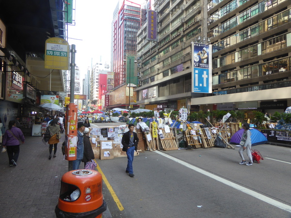 Barricades in Hong Kong