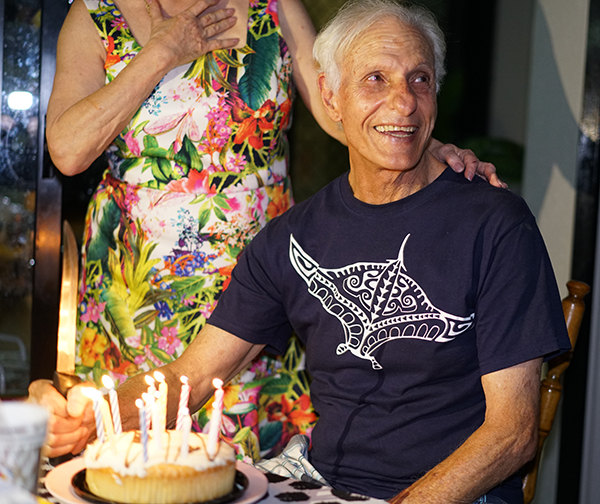 Dino with his birthday cake